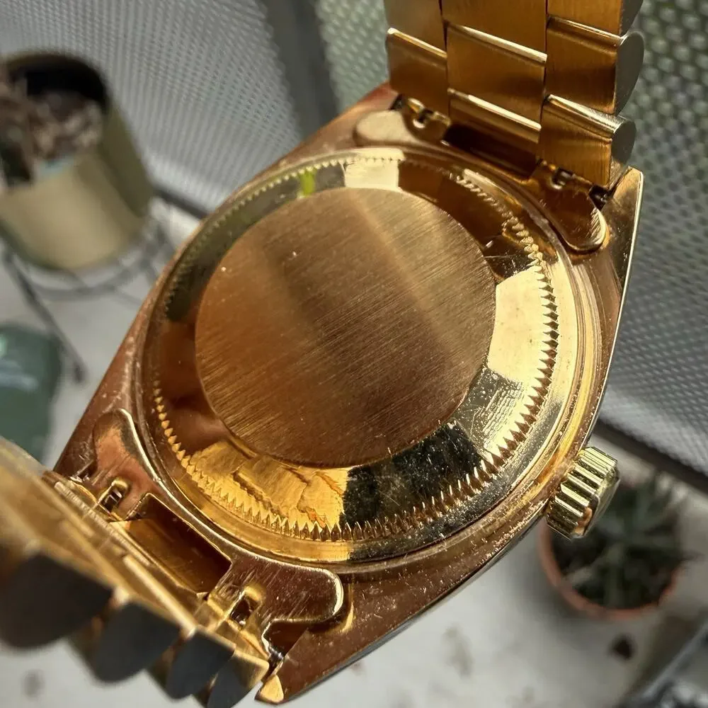 NOS Lord Tarleton Gold Toned Presidential Day Date Quartz Wrist Watch Men’s NEW
